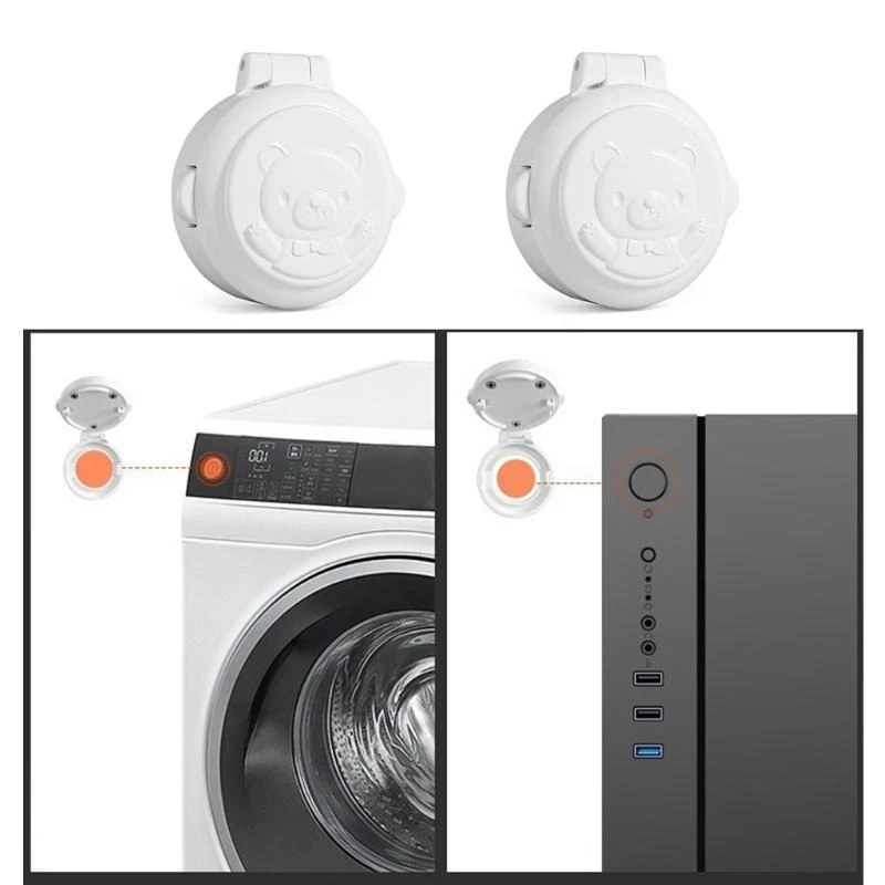 J15U 1 Pair Safety Locks for Kids Washing Machine Button Covers Baby Proofing Safety