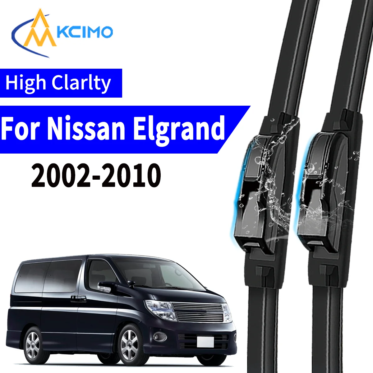 

Premium 2Pcs Windshield Wiper Blades for Nissan Elgrand E51 2002-2010 Easy Snap On Installation Streak Free Cleaning All Weather