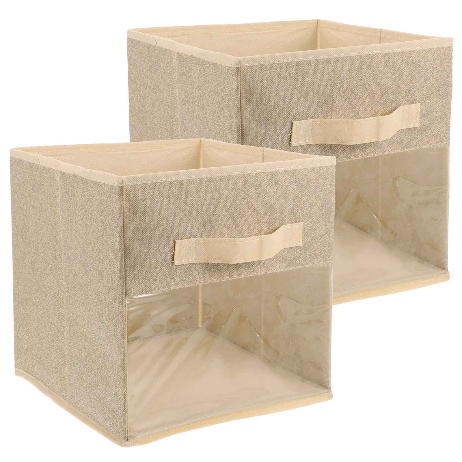 

2Pcs Cube Storage Box Foldable 27x27x28cm Non woven Wardrobe Clothes Container Home ganizer Toys Basket Storage Bag