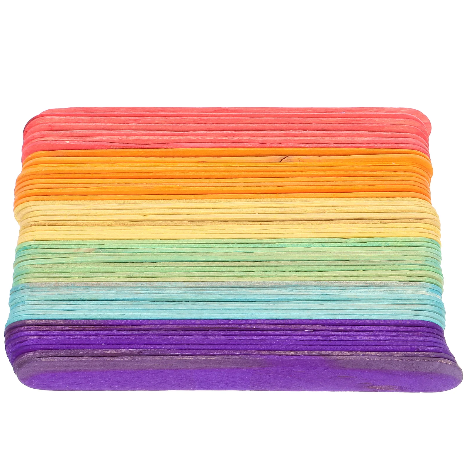 

200pcs Colored Wooden Sticks Smooth Edges Durable DIY Project Supplies popsicles sticks ice cream making materials