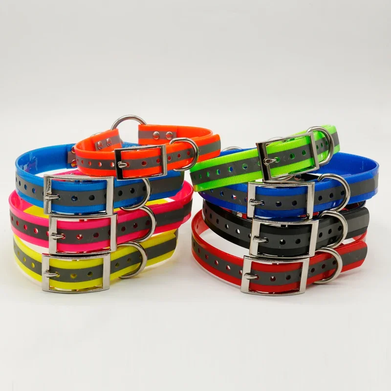 Outdoor Travel Adjustable Waterproof Pet Dog Safety Collar Plastic Solid Rivet for Bag Wholesale Custom Colorful Reflective