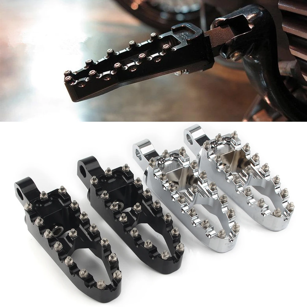 Chrome Motorcycle Extention Pad Footpegs Foot Peg MX 360 Rotating Custom Chopper Bobber Style for Harley XG500 XG750 XG750A