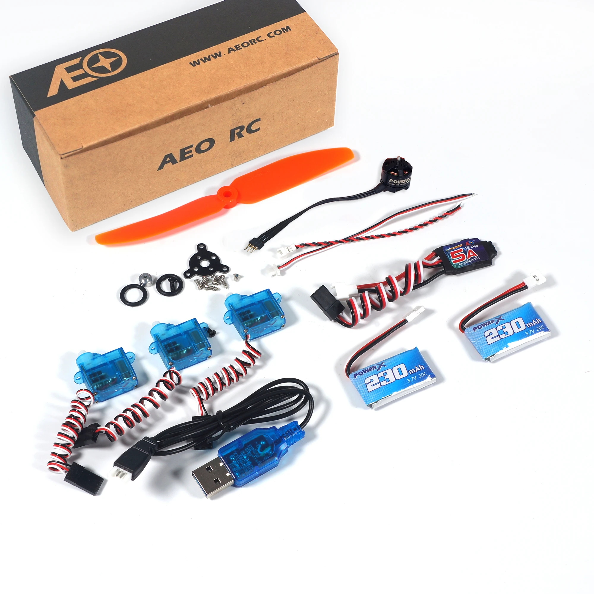 AEO MM1104 MC1104/1106/1108 Brushless Motor Power Combo 3550‑4000KV 1S ESC Servo Propeller Battery Charger For Micro RC Airplane