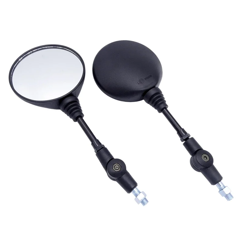 1 زوج دراجة نارية مرايا الرؤية الخلفية الأسود سكوتر Univeisal موتو المرايا الجانبية لفيسبا بياجيو المروحية دراجة نارية رويال انفيلد