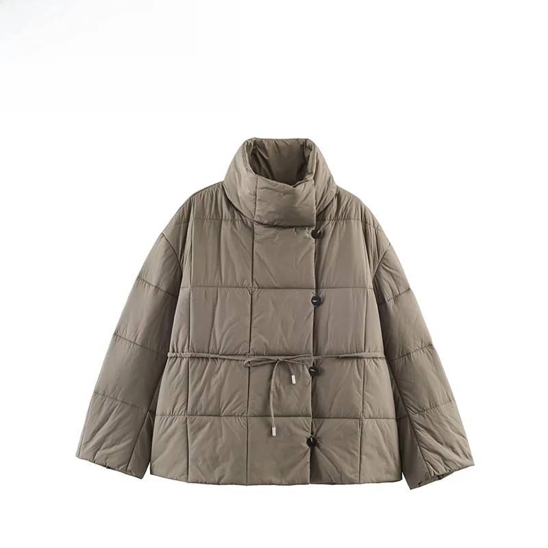 

Faionable Autumnal Women's Cotton Jaet with Belt Versatile Sli Trendy New Arrival 5320240