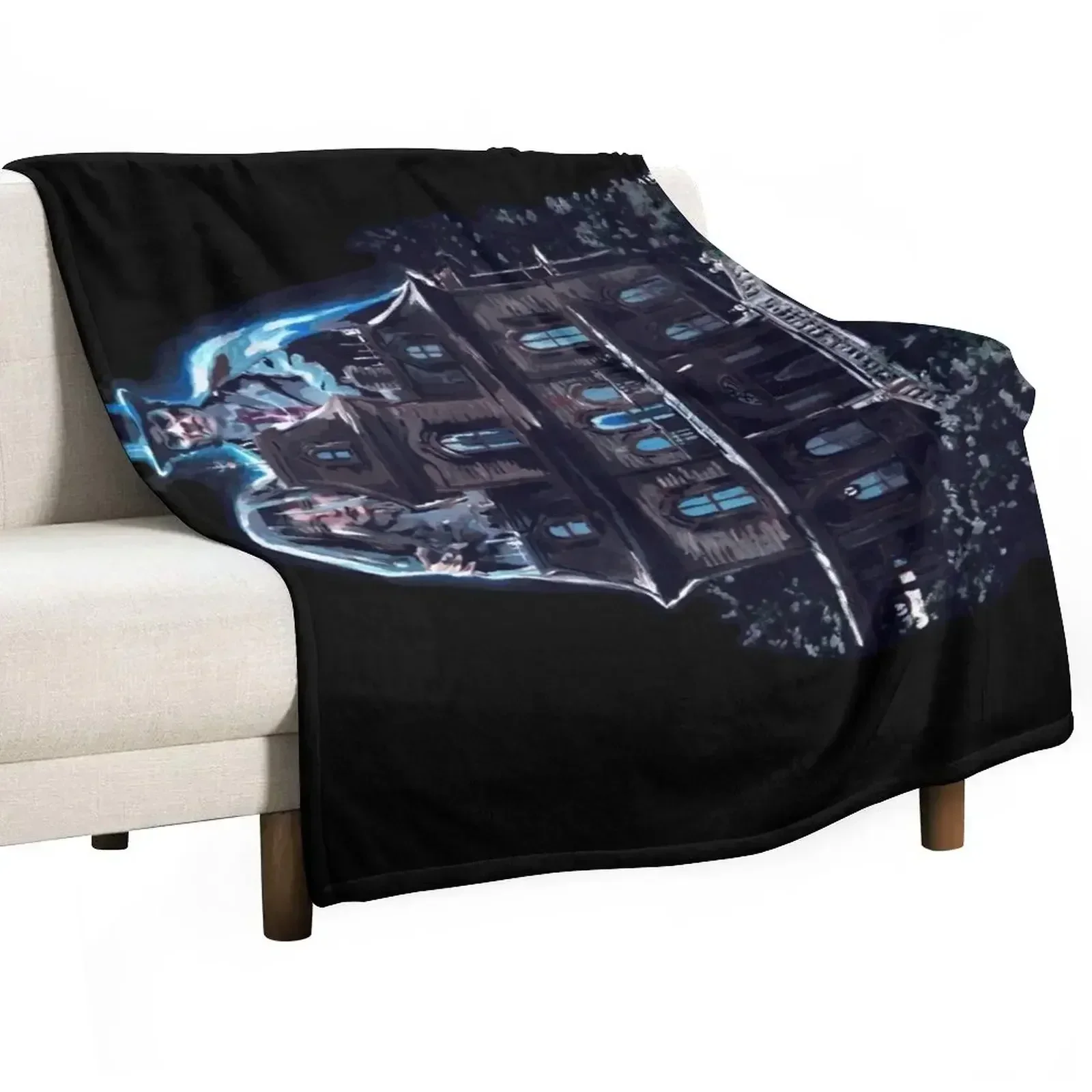 

Haunted House Throw Blanket for winter funny gift for sofa Bed covers Blankets