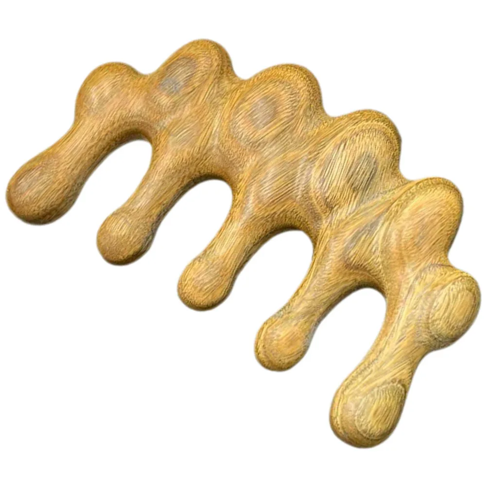 

Расческа Гуаша с широкими зубьями из сандалового дерева для массажа кожи головы, улучшения кровообращения, снятия головной боли, расслабления и акупунктурного массажа