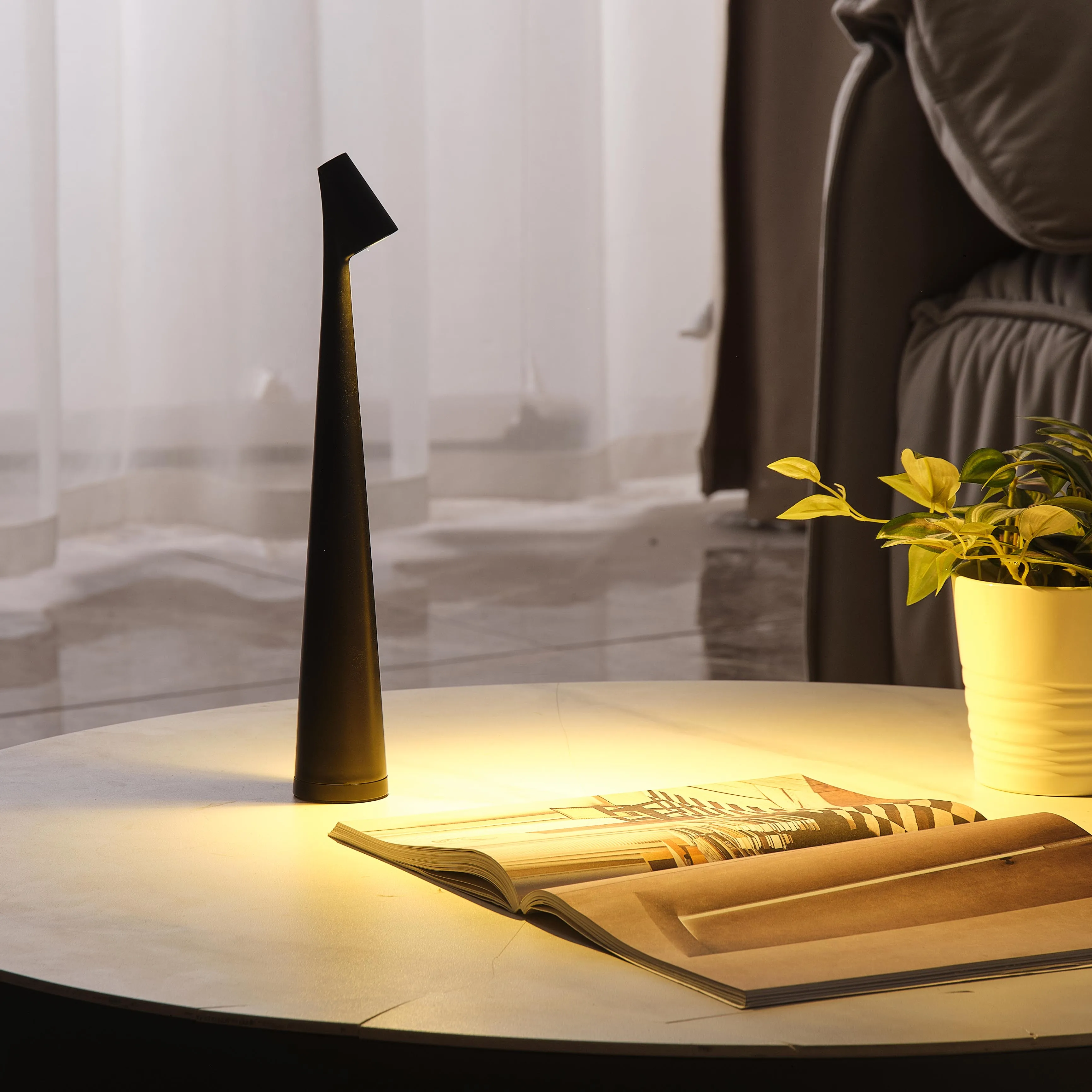 USB carregamento atmosfera abajur, Designer\'s luz, luxo Desk Lamp, atmosfera luz, Bedroom Bedside Lamp