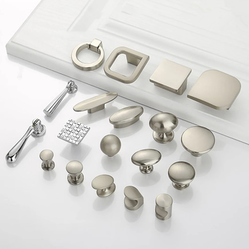 Various Shapes Solid Cabinet Knobs Minimalist Zinc alloy Furniture Handles Luxurious Drawer Knobs Kitchen Door Hardware