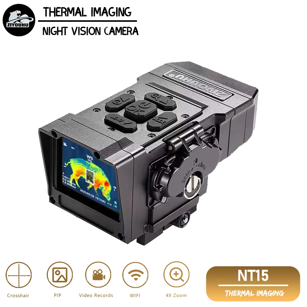 

NT15 Thermal Imaging Scope Dual Light Fusion Digital Night Vision Camcorder with Crosshair for Hunting Hot Detection Monocular