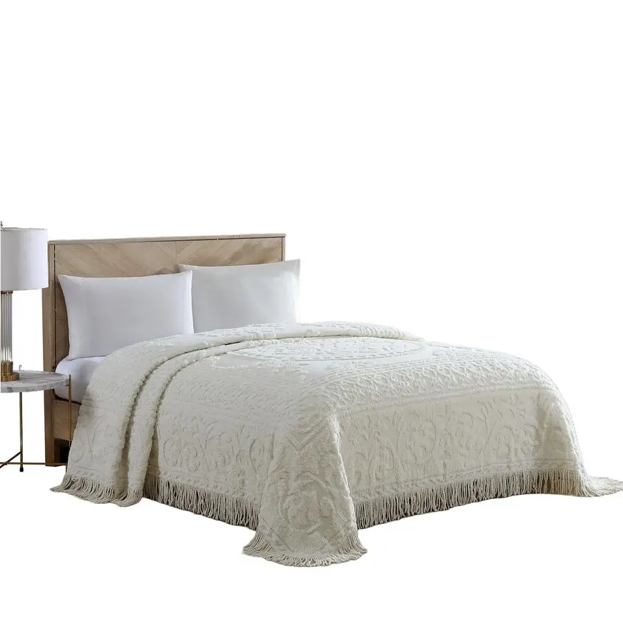 

Medallion Chenille Bedspread, Queen, Ivory