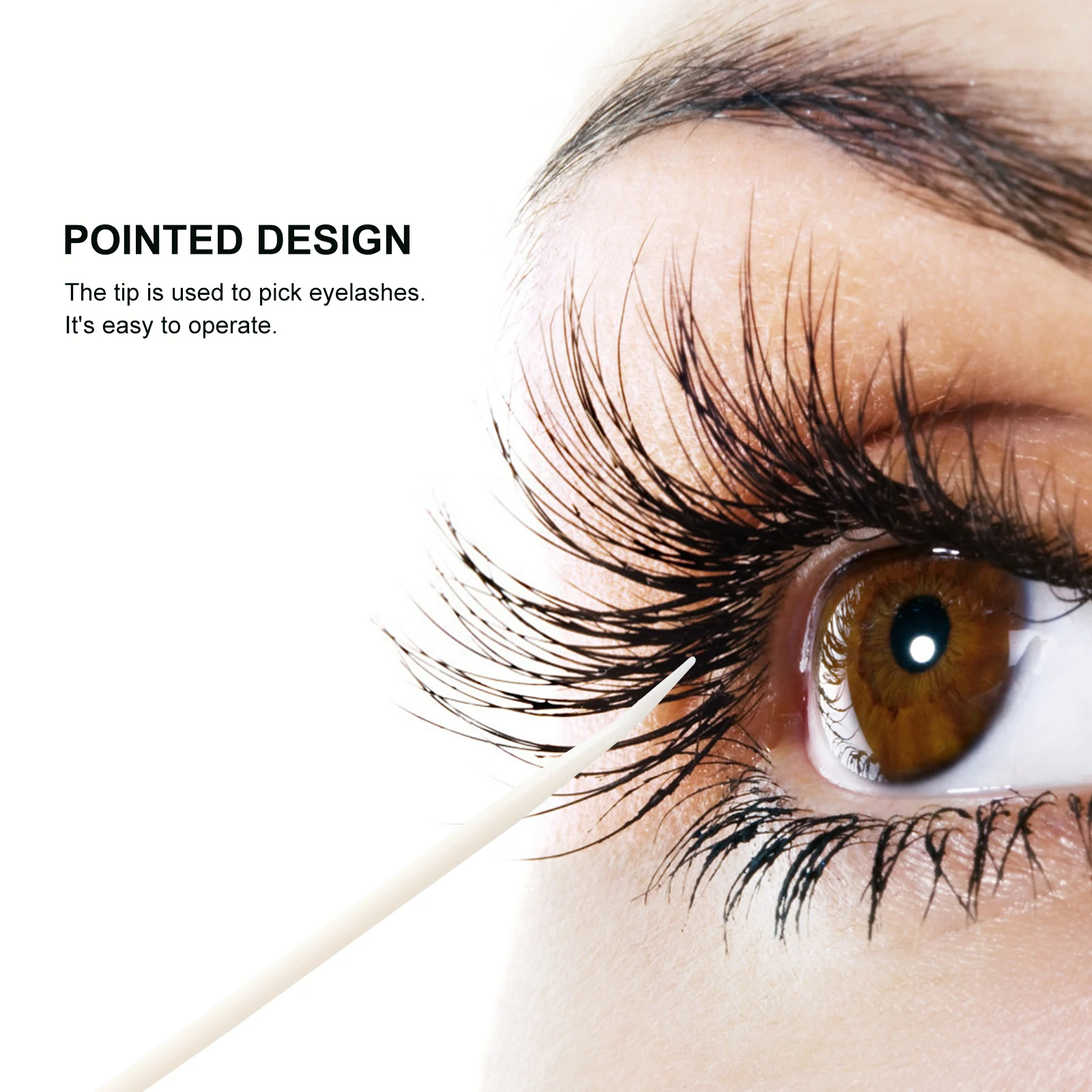 

100pcs Tool Kit Plastic Extension Tools Thick Pointed Head Hot Eyelash Drops Easy Grip Eyelash Lift Pick Lash Lift Stick