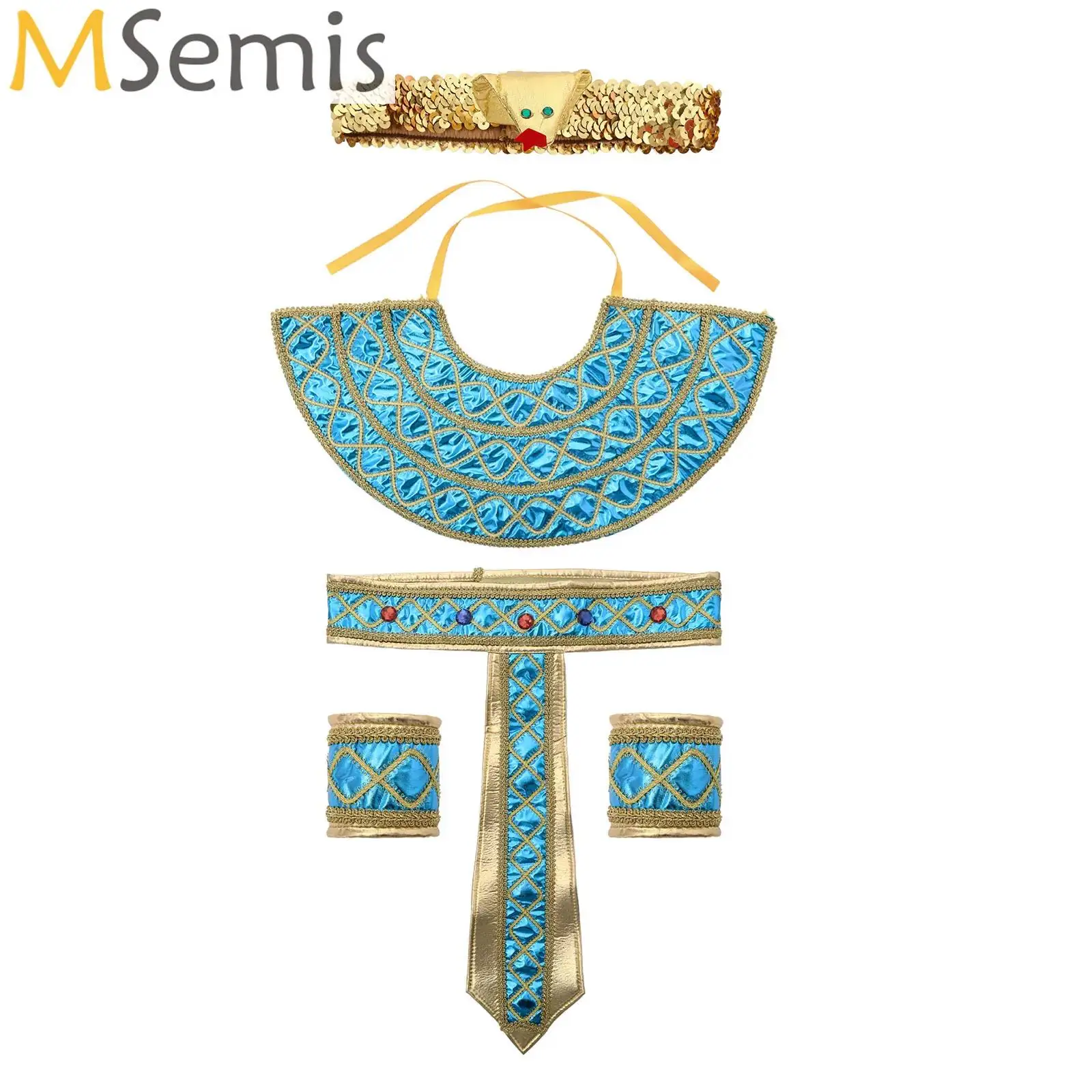 

Egyptian Pharaoh Costume Accessories King Queen Cleopatra Cosplay Headwear Cleopatra Snake Headband Halloween Cosplay Props