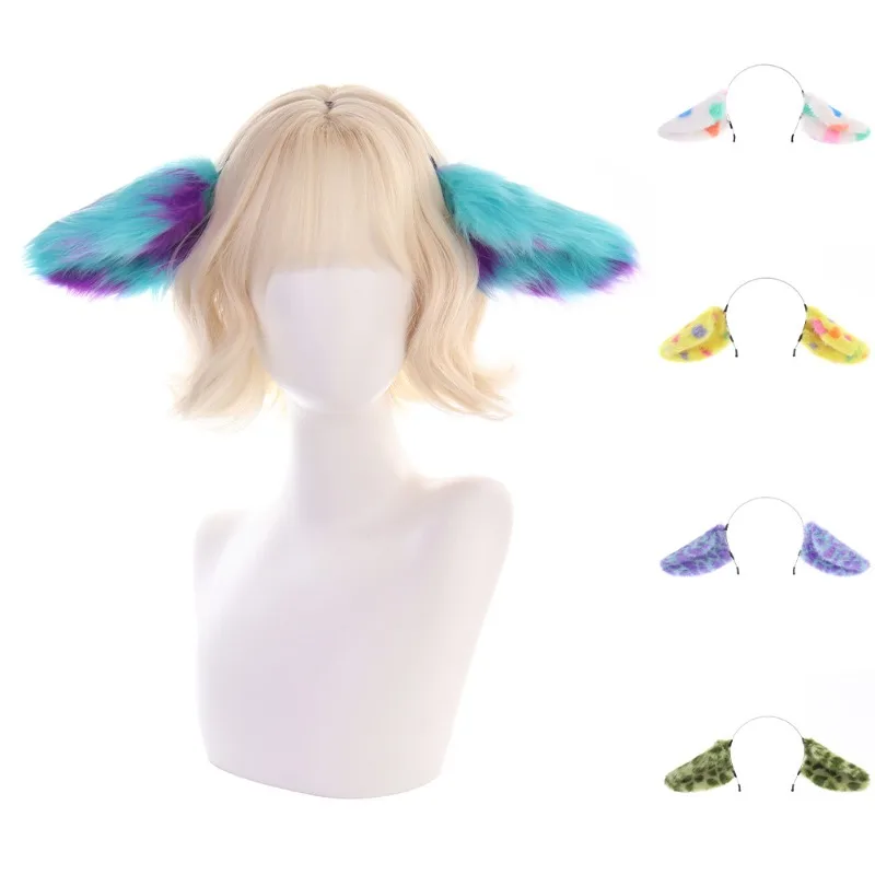 tiara-de-orelhas-de-ovelha-de-pelucia-simulada-para-cosplay-acessorio-de-cabelo-com-orelhas-de-bolinhas-irregulares-adereco-de-halloween-e-exposicao-de-manga