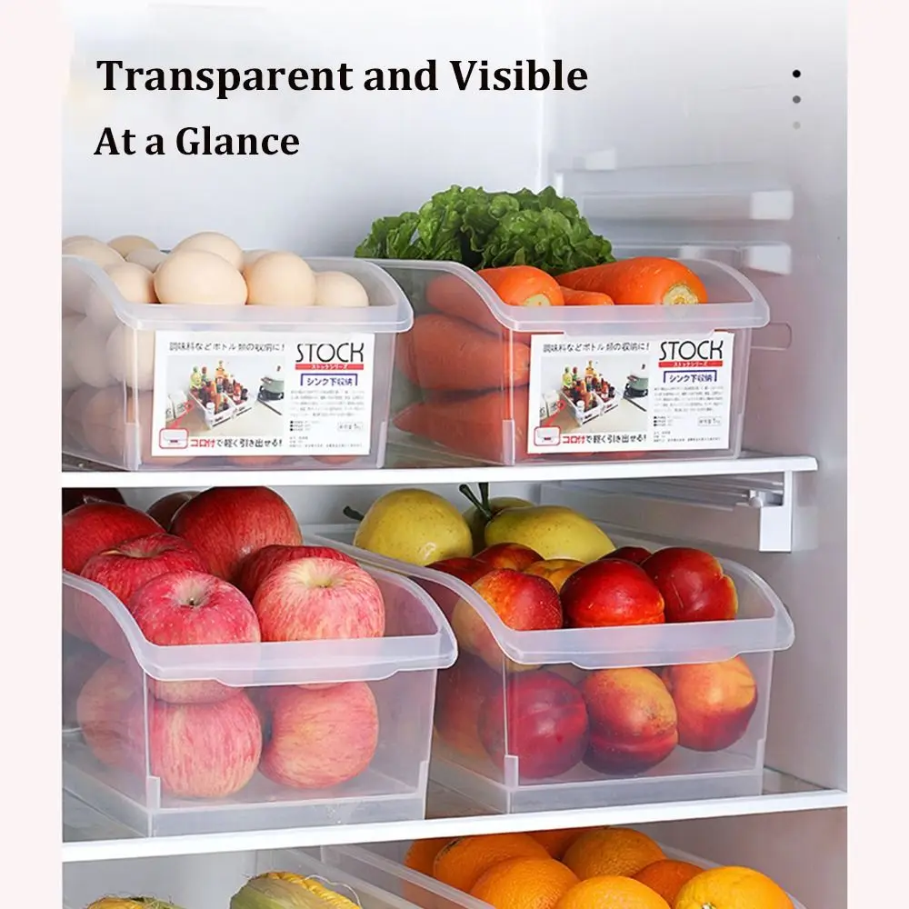 Trendy Large-capacity Storage Box Household Rectangular Refrigerator Organizer Bins Space Saving Food Container Box Refrigerator