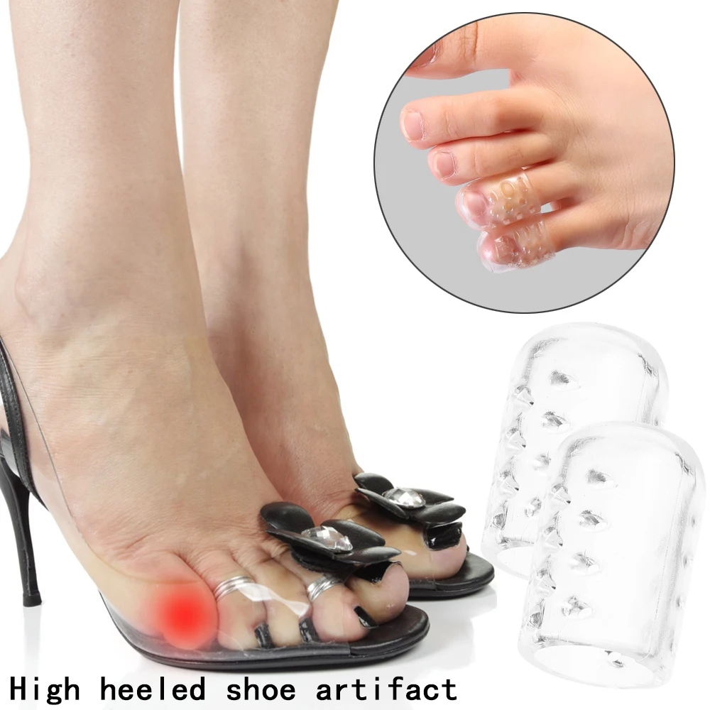 10Pcs Silicone Toe Caps Anti-Friction Breathable Toe Protector Prevents Blisters Toe Caps Cover Protectors Foot Care