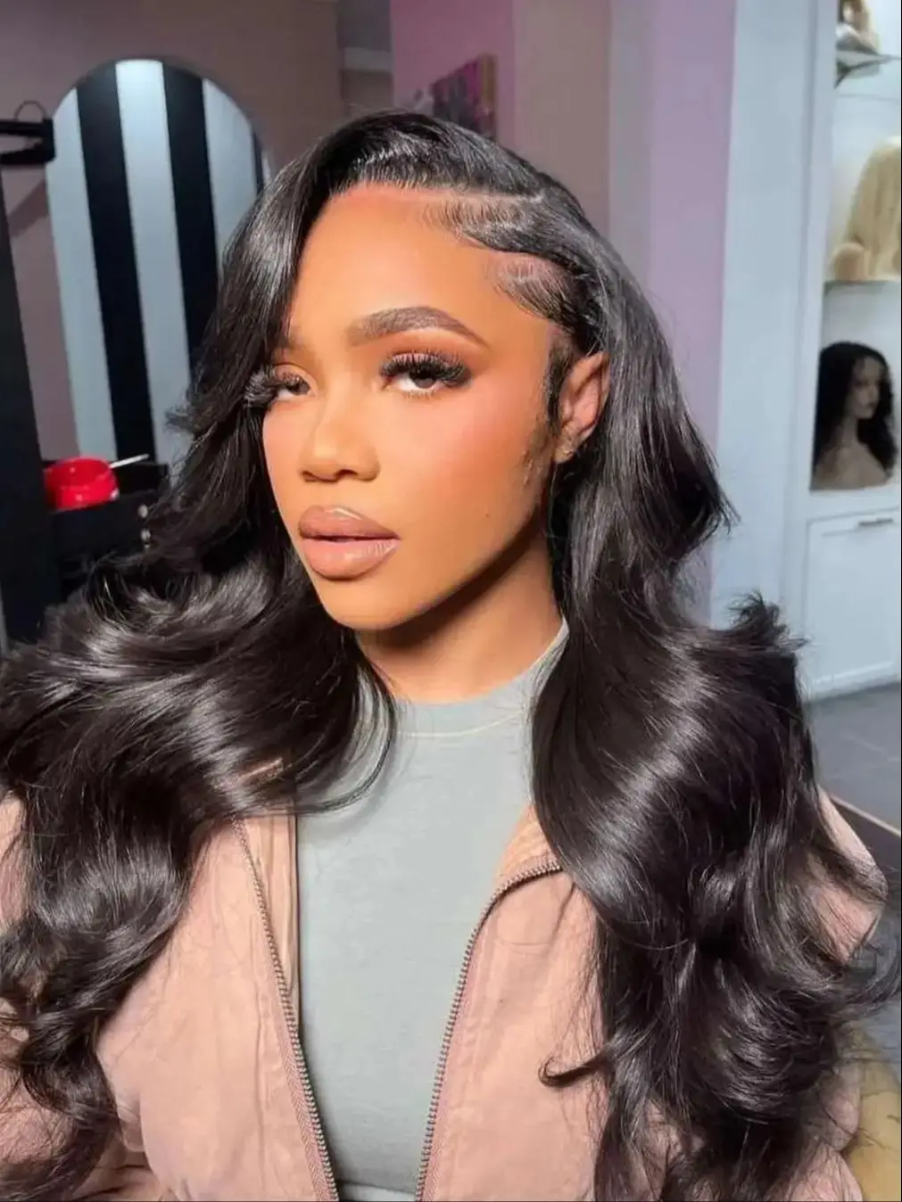 Wow Angel 13x6 HD Lace Front Perücken 250 % reines Haar, gewellte Echthaar-Perücken, hautähnliche HD-Spitzenperücken, vorgezupfte, leimlose Perücken