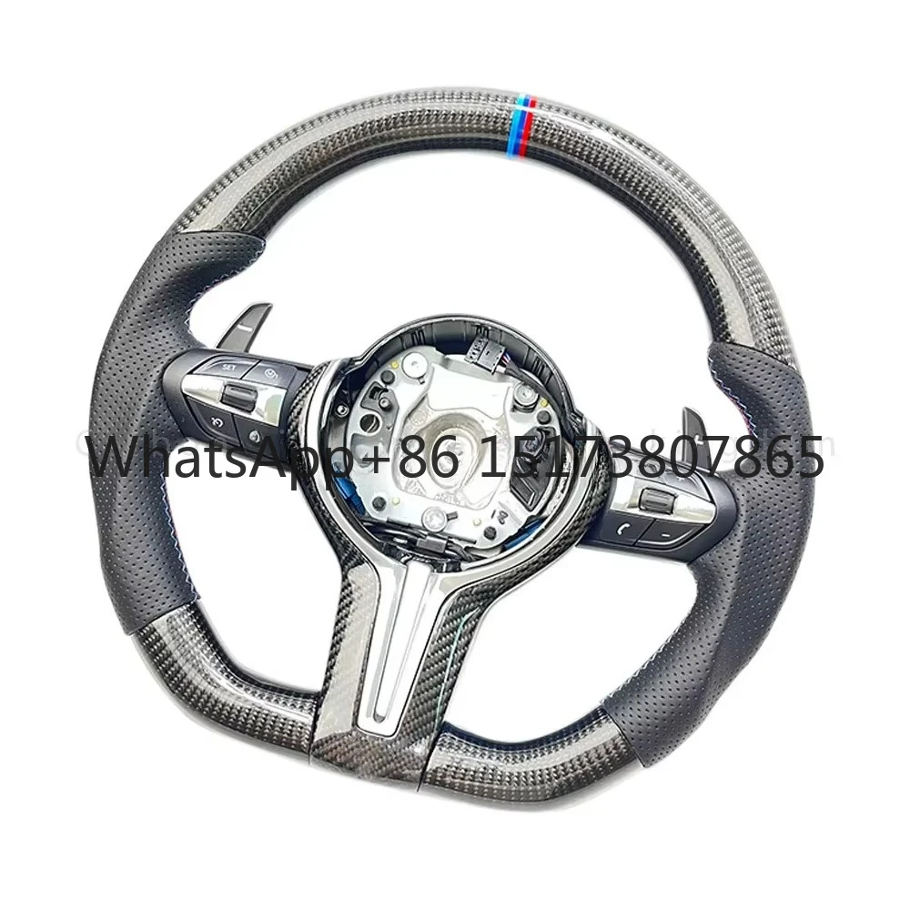 

Fit For M2 M3 M4 M5 M6 F10 F82 F30 F32 M Sport Beige Leather Carbon Fiber Steering Wheel