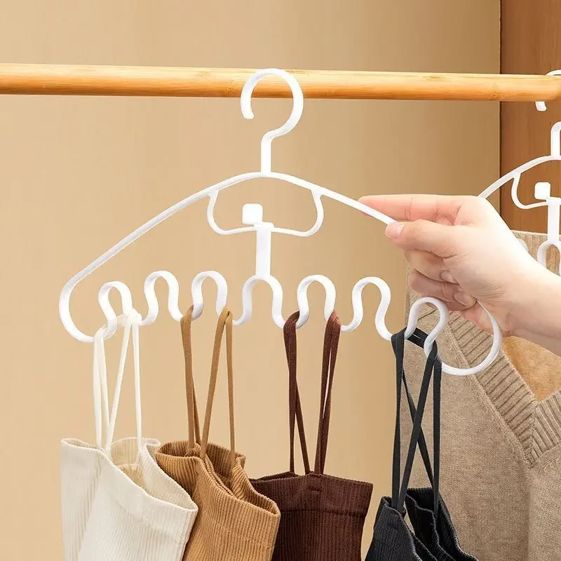 4-8PC Waves Multi-port Support Hangers for Clothes Drying Rack Multifunction Plastic Clothes Rack Drying Hanger Storage Hangers