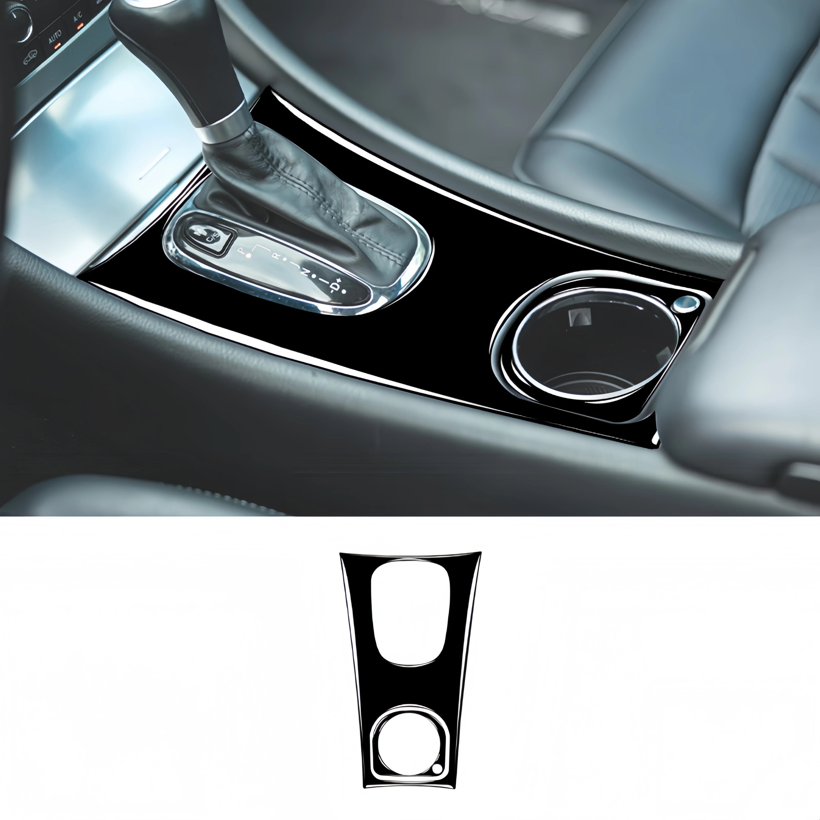 For Mercedes Benz C Class W203 2005-2007 Piano Black Car Center Console Gear Shift Panel Trim Cover Decor Stickers Auto Zubehör