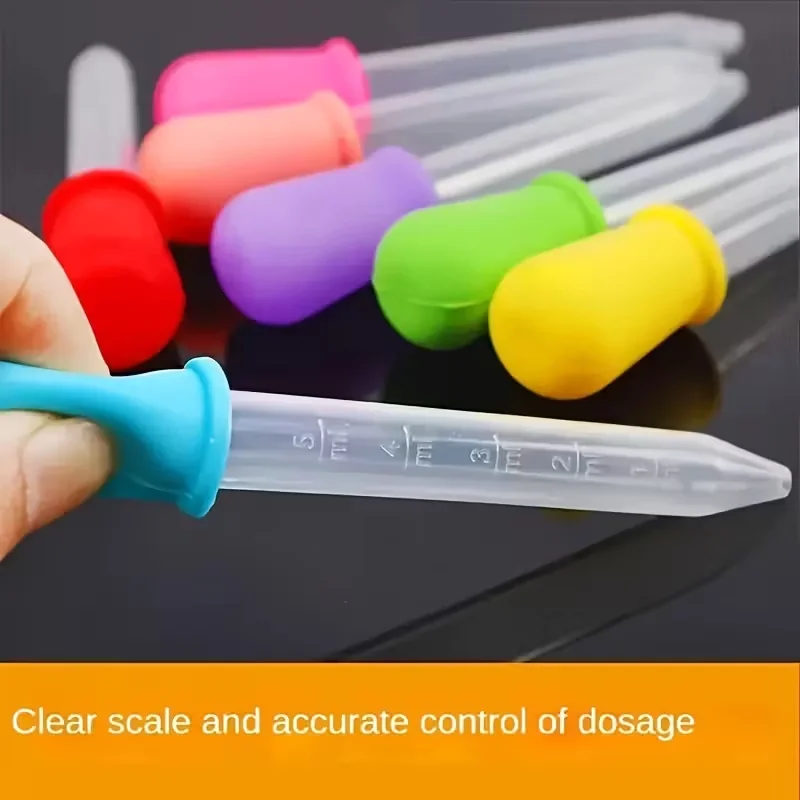 3-Pack Silicone Liquid Droppers - Odorless & Easy-Clean, for Experiments, Measurement, Epoxy Painting & DIY