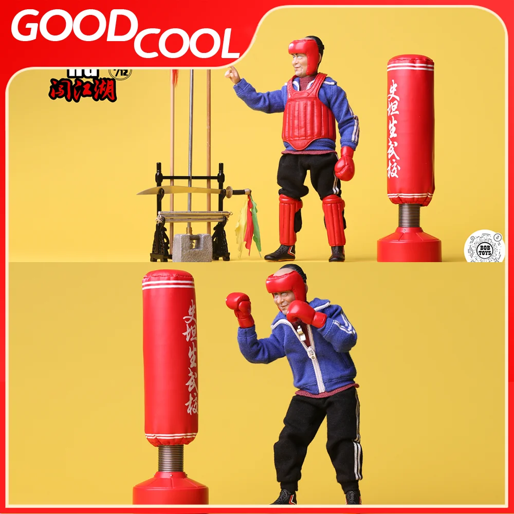 BOBTOYS CJH-012 1/12 Scale Male Soldier Comic Role Bald Boxing Sandbag Series Accessory Full Set Model 6 inch Action Figure Body