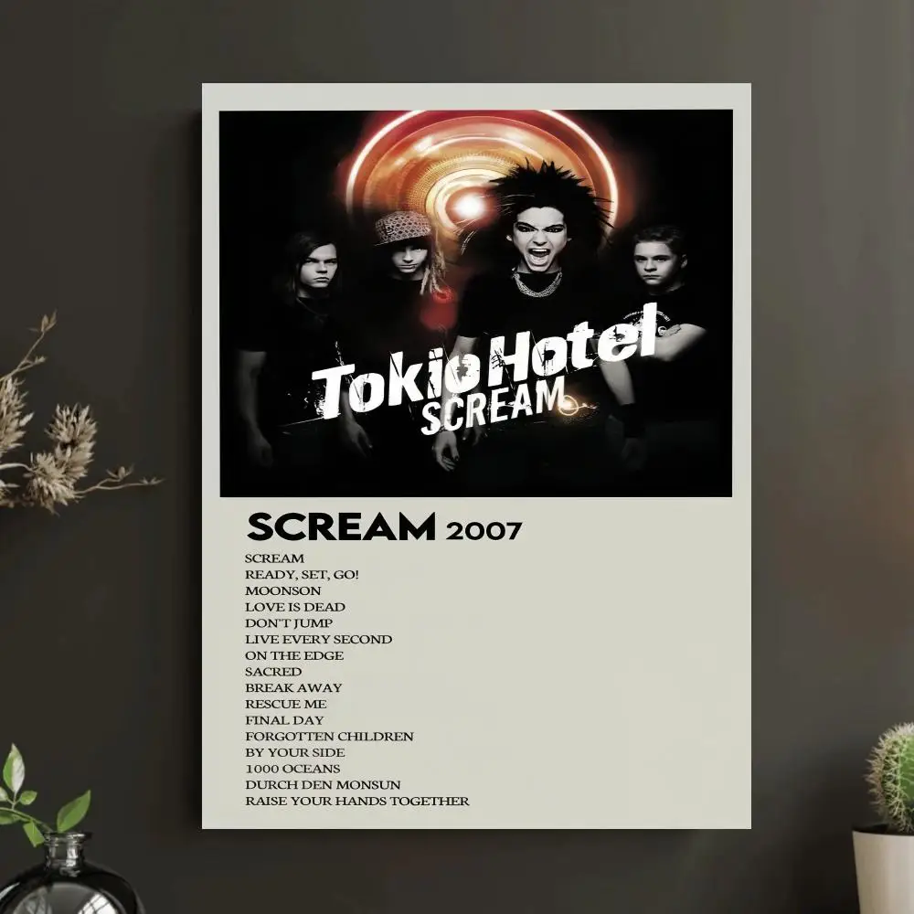 Metal Rock Band t-Tokio HotelS Poster Wall Art Sticky for Living Room Bedroom Office Hallway Bar Home Decor Gift Idea