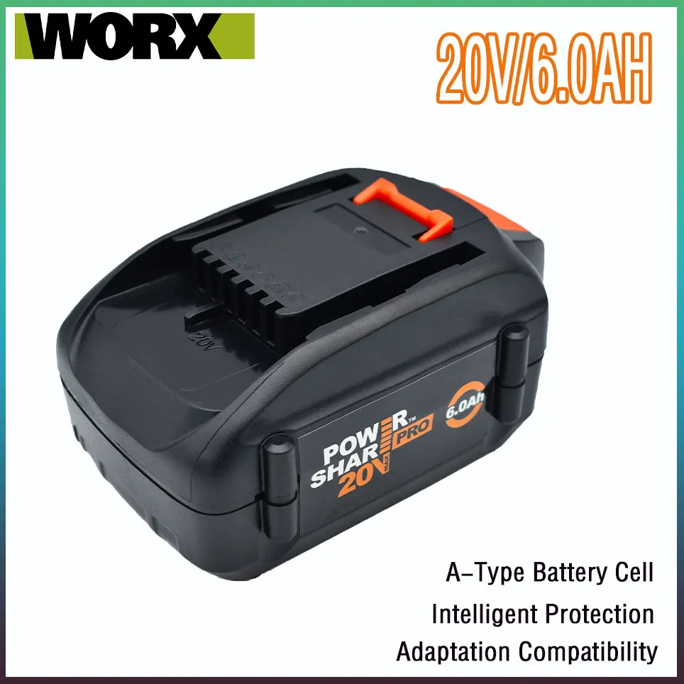 

Original WORX brand new genuine WA3578 - PowerShare 20V 6.0AH/5.0AH/4.0AH lithium-ion large-capacity battery