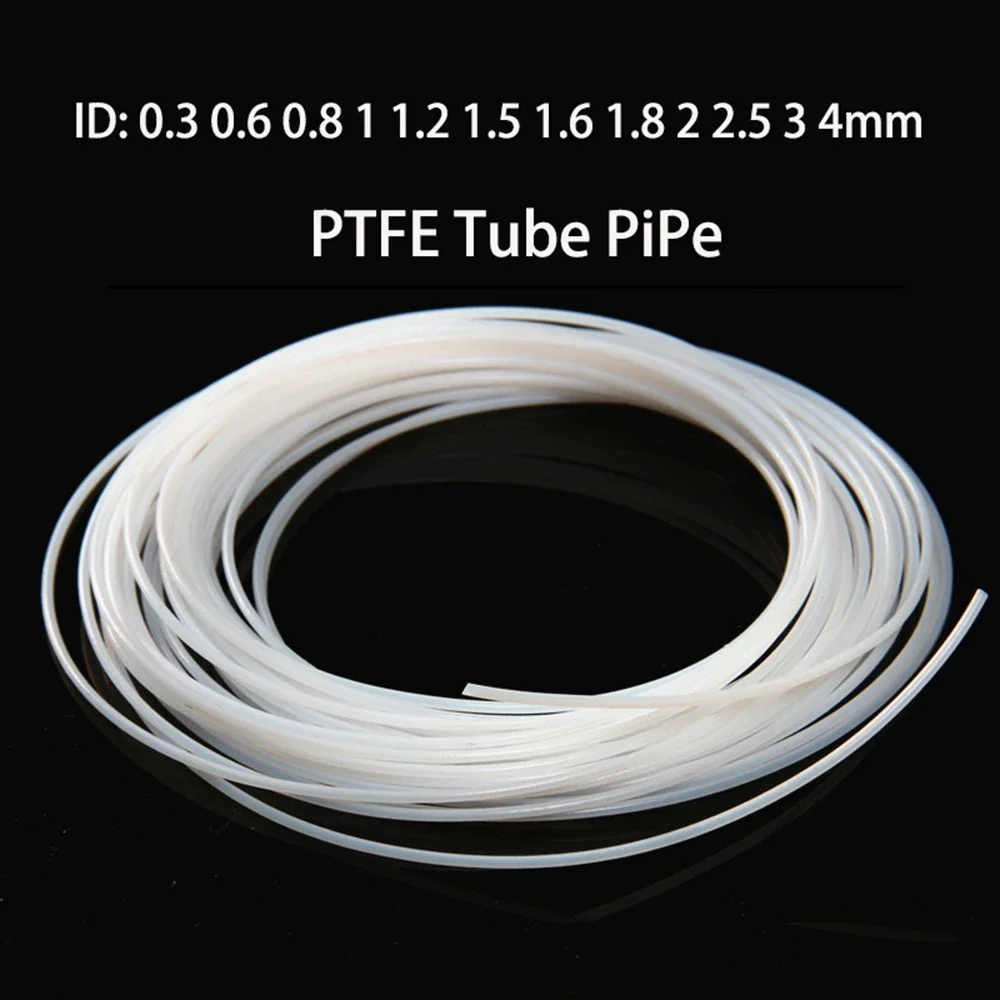 

5 Meters 0.3mm 0.5mm 0.6mm 0.8mm 1mm 1.2mm 1.5mm 1.6mm 1.8mm 2mm 2.5mm ID Micro PTFE Flexible Soft Hose Tube Pipe