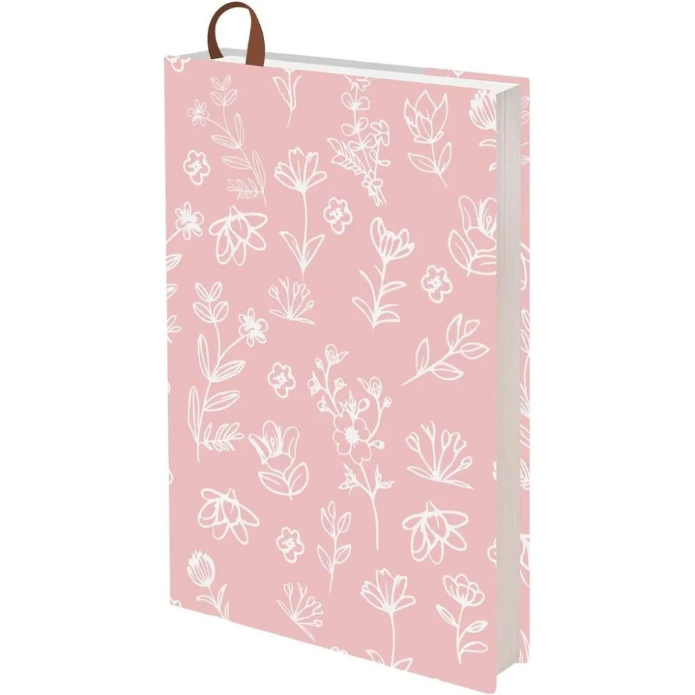 Flower Book Covers Pink Reusable Cover Protector 8.27x5.83in Washable Waterproof Hardcover A5 Fabric Book Sleeve Book Lovers
