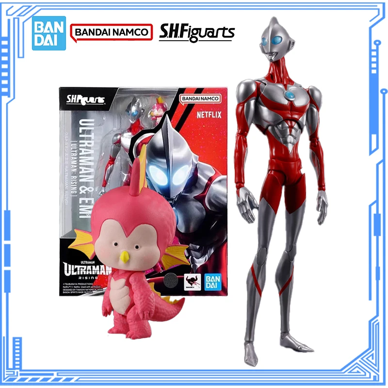 

Bandai Genuine Ultraman: Rising Model Kit Anime Figures SHF Ultraman & Emi Action Figure Collection Model Children's Toys Gifts