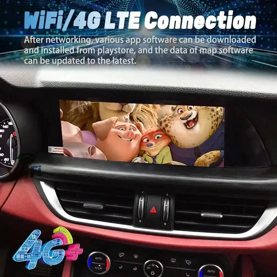 Android Carplay For Alfa Romeo Giulia Stelvio 2016-2019 Car Radio Multimedia Player Automobile Bluetooth WIFI 4G GPS Navi Stereo