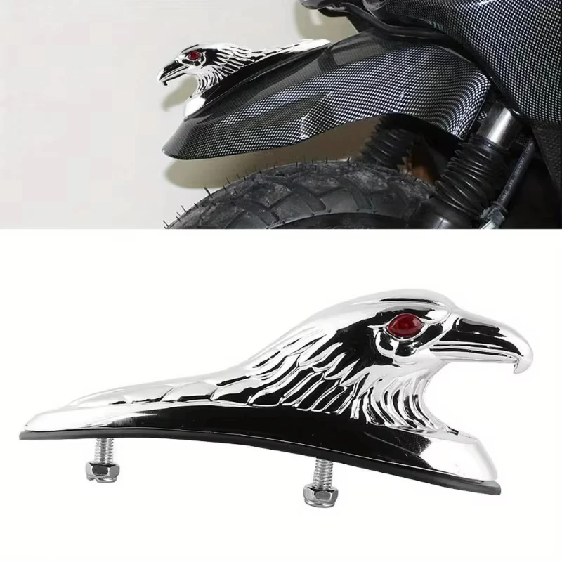 Motorcycle Eagle Head Decorative Mudguard Modified with Aluminum Chromium Plating