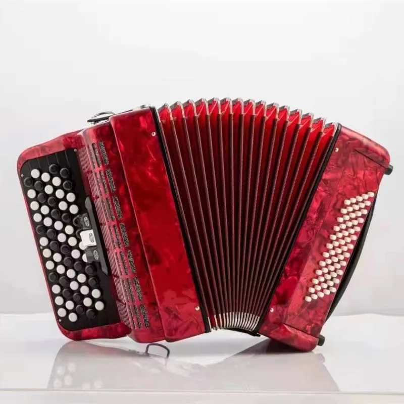 Hot-Selling 60 Bass Professional Bayan Accordion Button-Type with Three Voice Changers