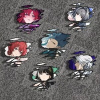 Anime Singing Tide, Yin Lin, Ji Yan, Ka Carlo, Individualized Eyes, Waterproof Car Stickers, Motorcycle Decoration Stickers