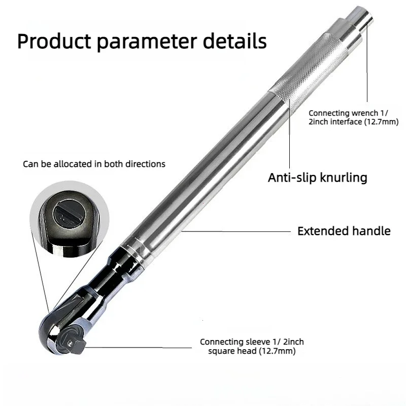1PC 1/2 Universal Offset Impact Extension Ratchet Wrench High Torque Manual Automatic Auto Repair Tools