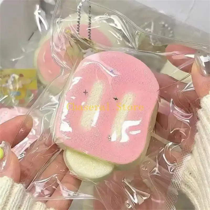 E7CE Fun Peach Milk Inspired Pinch Sensory Toy Silicone Calming Decompressing Toy