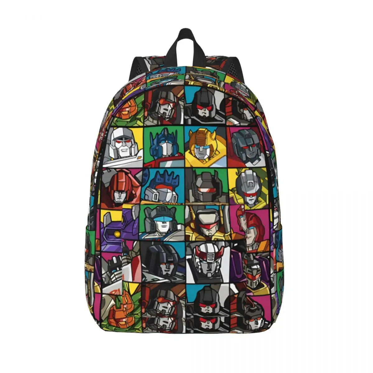 Transformers personnage carrés sac à dos hommes femmes adolescent lycée affaires sac à dos Autobot Robot collège toile sacs cadeau