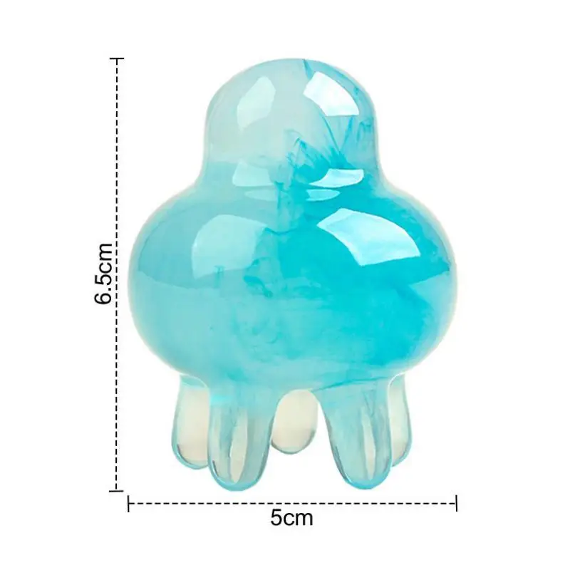Resin Octopus Gua Sha Head Massage Comb Meridian Scraping Tool Anti-static Scalp Massager for Daily Hair Care Deep Relaxation