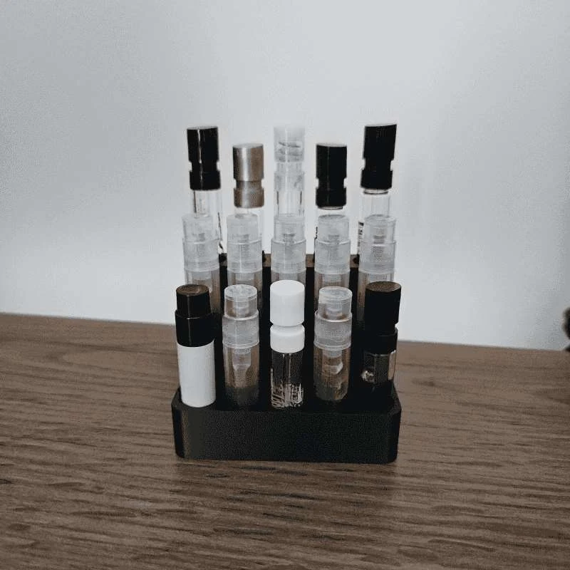 3-Tier Desktop Perfume Vial Display Stand, 12mm Hole Bottle Holder, Organizer Rack for Mini Fragrance Spray Bottles