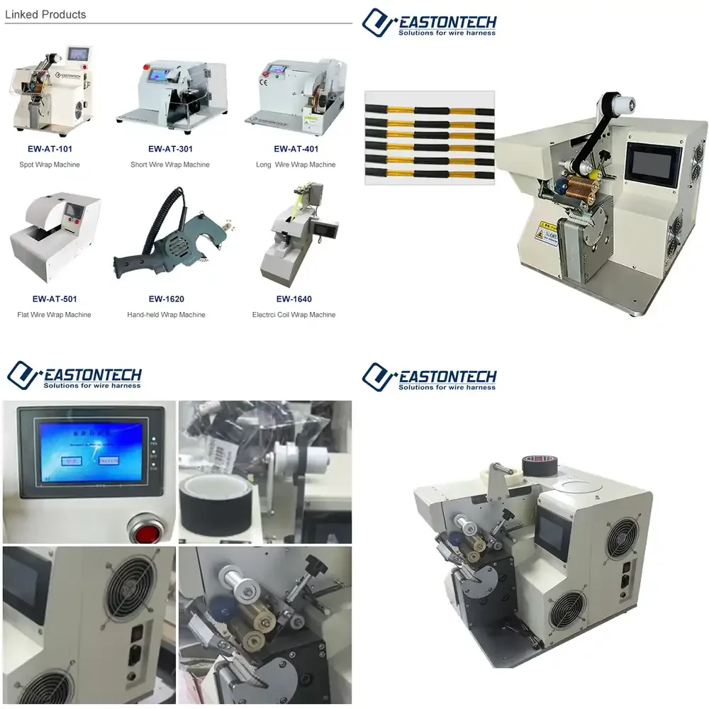 

High-Speed Electric Tape Wrapping Machine Automatic for Cable Manufacturing Wire Harness Cable Tape Winding