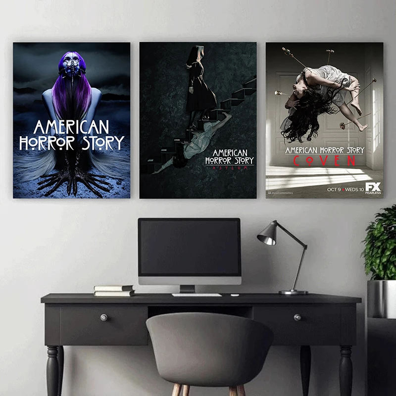 Classic Movies American Horror Story Poster and Prints Canvas Painting Wall Art Thrilling Film Picture for Room Home Decor Gift