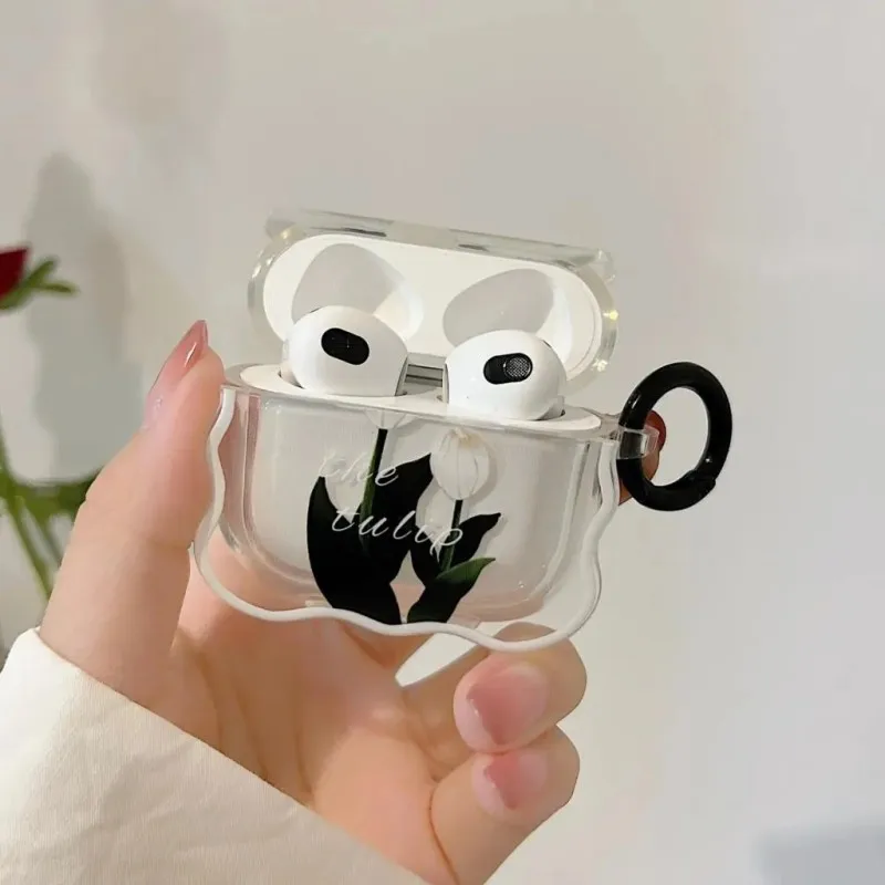 Cute Cartoon Case For Apple AirPods 3 Case for AirPod Pro 2nd Cover Flower Heart Earphone Funda for Airpods 1 2 Wave Shell Coque