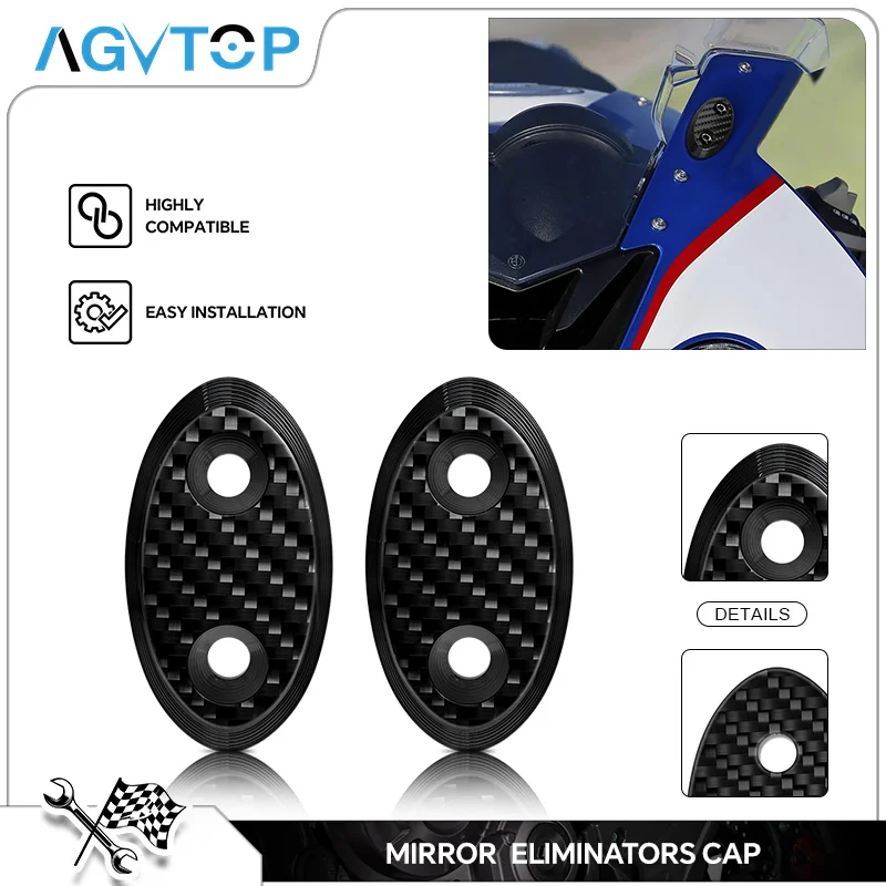 R1 Rear Mirror Cap Motorcycle Carbon fiber Windscreen Mirror Driven Protective Cover For r1 YZF-R1 2009 2010 2011 2012 2013 2014