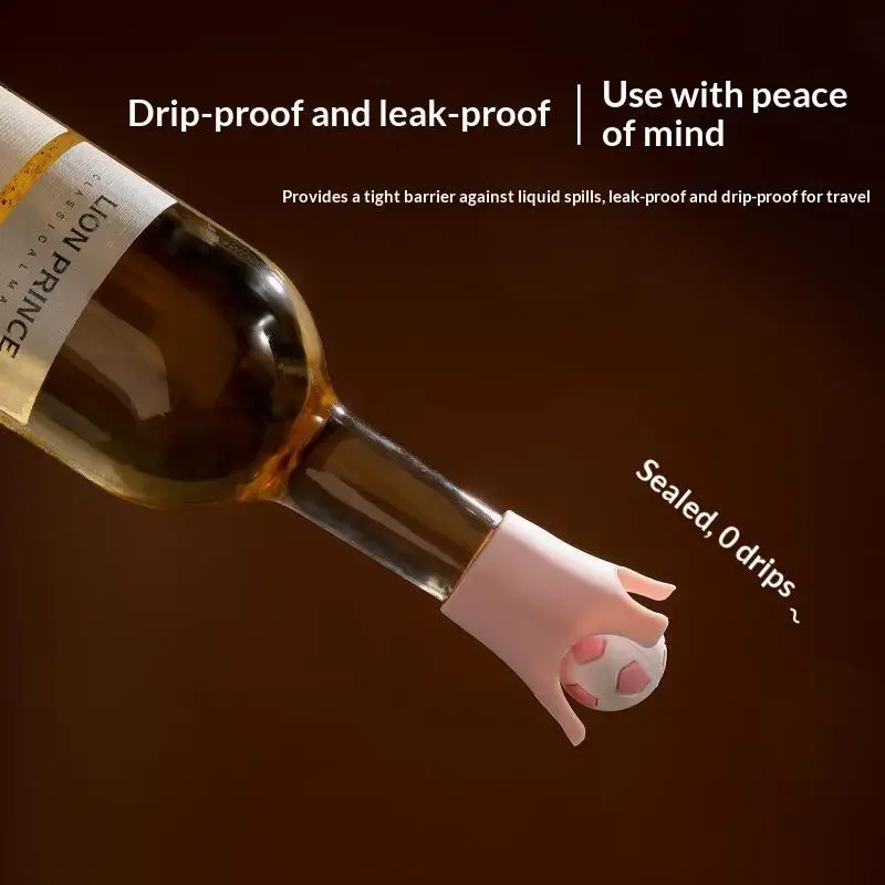 Silicone Soccer Wine Bottle Stopper Dust-Proof Flexible Wine Freshness-preserving Stopper Durable Leak-Proof Wine Dust Plug Bar