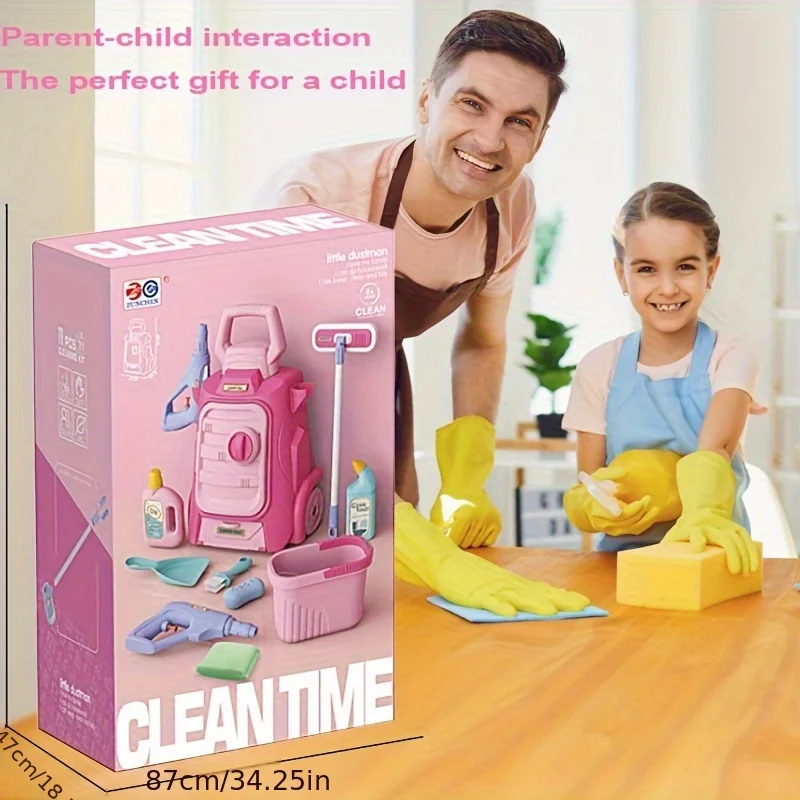 Autoreinigingsspeelgoedset voor kinderen, gesimuleerd autowasgereedschap, realistische autowasspellen, geschikt voor real-life rollenspellen,