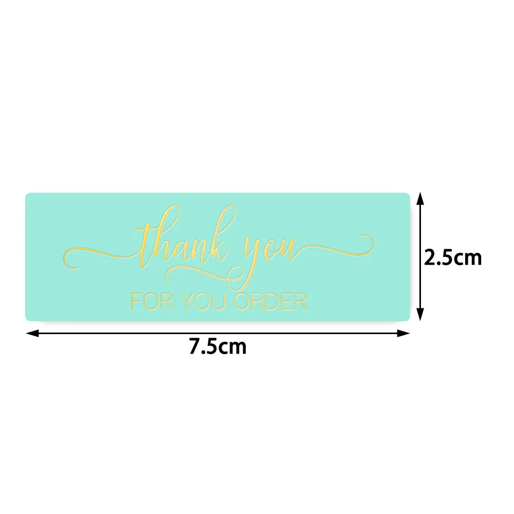 120pcs Thank You for Your Order Stickers 7.5*2.5cm Rectangular Adhesive Seal Labels for Small Business, Handmade Goods, Bakeries