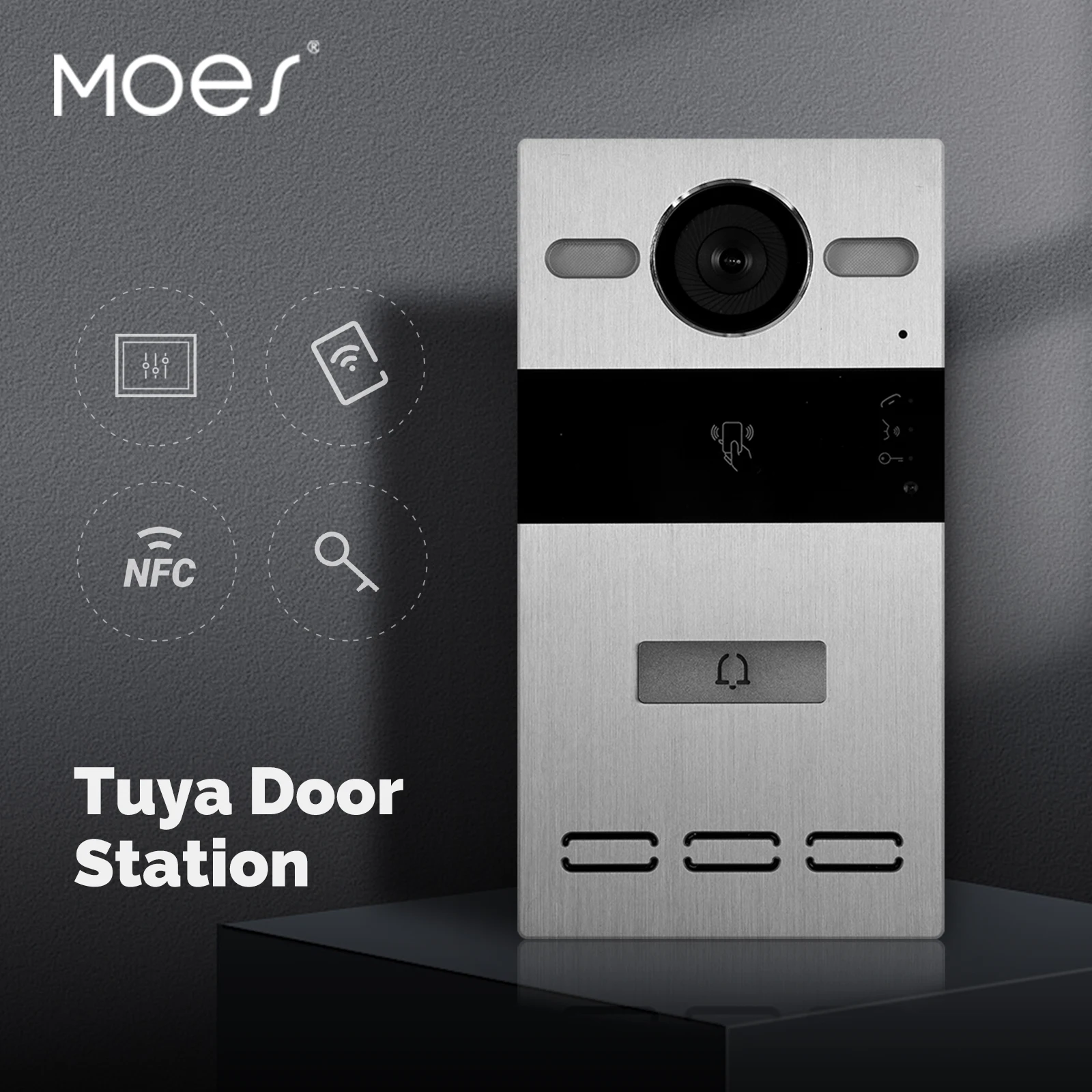 

MOES Tuya Access Control System Door Station Intercom Unlock Door Electronic Gate Opener Work With 10.1Inch Center Control Panel