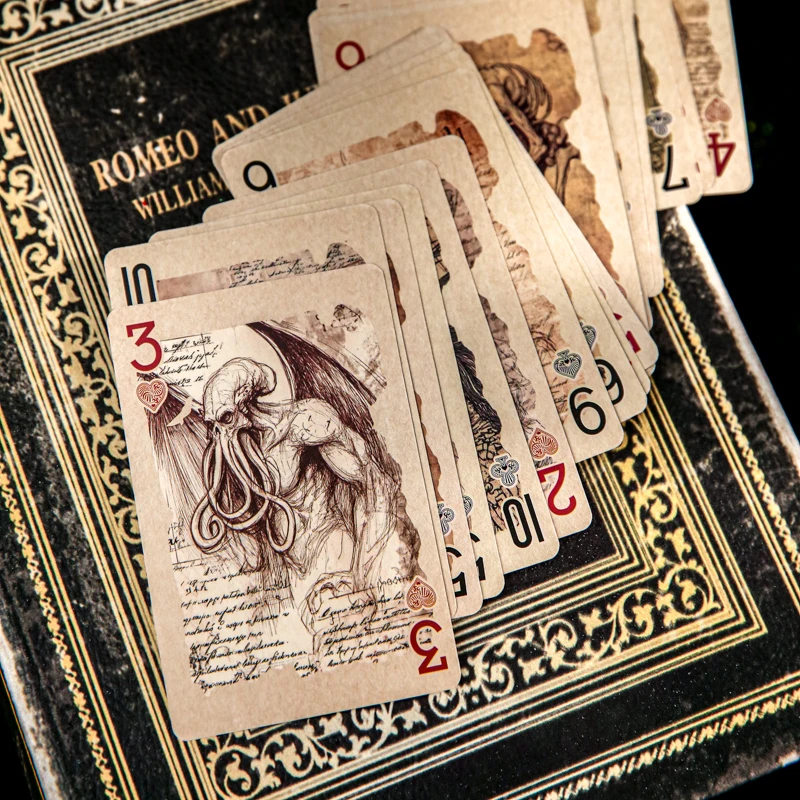 55pcs Strange Arrival&Gilded Old Dream Series Retro Illustrations Poker Playing Cards Set Magic Cards Pokers Retro Poker