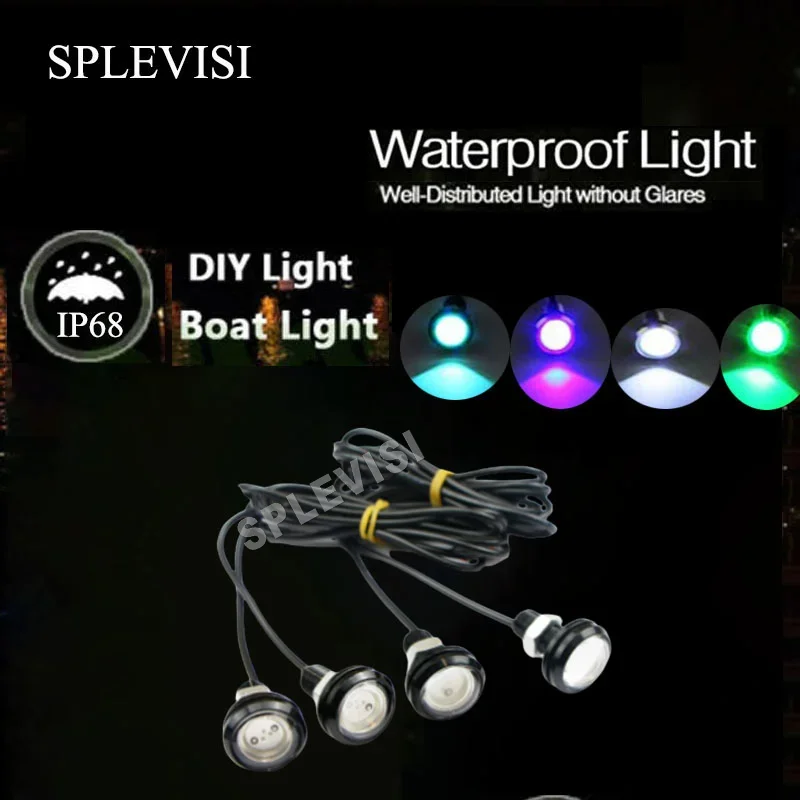 Impermeable 12v subacuática piscina fuente barco luz de inundación lámpara de jardín luces iluminación exterior luces para tuinverlichting